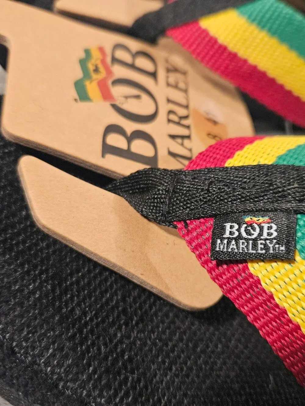 Bob Marley Official Fresco Men's Flip Flops Sandals Slippers Rasta Print Size 8